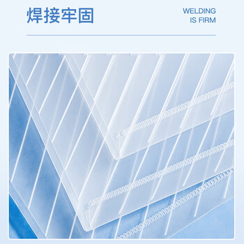 齐心（COMIX）10只装加厚条纹A4透明按扣袋/文件袋/收纳袋发票管理 透明 办公文具EA330