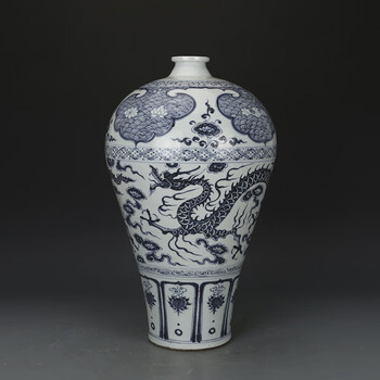 元青花龙纹梅瓶型号规格- 京东