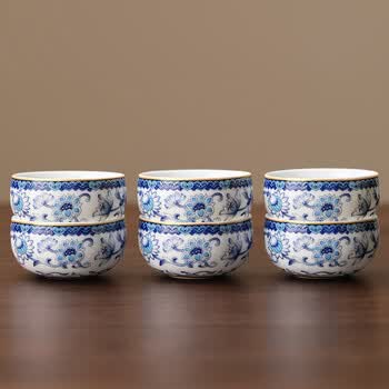 缠枝莲青花瓷茶杯价格报价行情- 京东