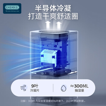 OIDIRE 德国品质 除湿机 抽湿机吸湿除潮 防潮抽湿神器地下室卧室宿舍办公室 除湿机 ODI-CSJ01 玛鲁白