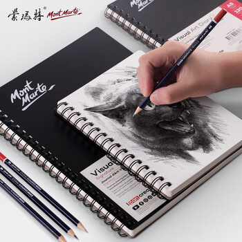 蒙玛特(Mont Marte)a5素描本 素描纸加厚速写本儿童手绘画画本 硬面空白本线圈彩铅本画纸MSB0004 速写 马克笔绘画