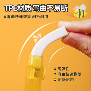 中华好学生1块装推拉橡皮擦白色不易留痕少屑可换芯铅笔橡皮擦考试素描绘画 开学文具 VEC0066-2橙
