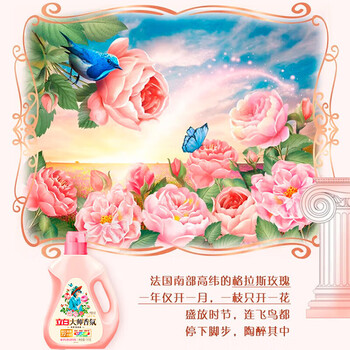 立白 洗衣液 大师香氛护衣护色洗衣液1000g+1kg大师香氛洗衣液袋装*2
