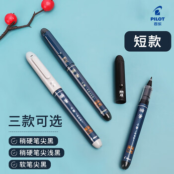 百乐(PILOT)直液式毛笔硬笔软笔 科学练字书法绘图笔练字秀丽笔钢笔式毛笔SVS-30KK-UB 硬头灰色 百乐(PILOT)直液式毛笔硬笔软笔 科学练字书法绘图笔练字秀丽笔钢笔式毛笔SVS-30KK-UB 硬头灰色