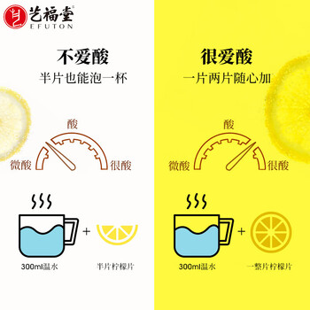 艺福堂 蜂蜜冻干柠檬片 水果茶包 泡水喝茶叶 冷泡花茶80g/罐