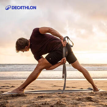 迪卡侬瑜伽绳棉质肌肉伸展瑜伽带辅助健身运动拉伸带5035844