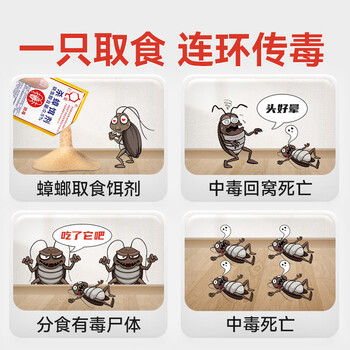 达豪蟑螂药粉全升级窝端家用神器杀蟑饵剂强力杀蟑螂室内灭蟑螂20包 达豪蟑螂药粉全升级窝端家用神器杀蟑饵剂强力杀蟑螂室内灭蟑螂20包