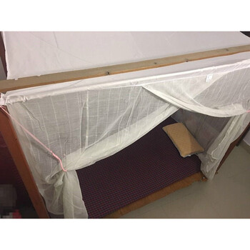 【京东家装节】全棉蚊帐方顶特密纯棉纱老式传统蚊帐双人单人宿舍蚊帐