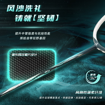 薰风（KUMPOO）羽毛球拍熏风进攻全碳素碳布网纹专业耐打比赛训练拍北漠沙漠绿