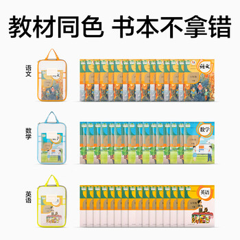 得力（deli）L型学生网纱拉链袋 科目分类袋文件袋学生加厚学科袋大容量大开口 绿色英语PP123