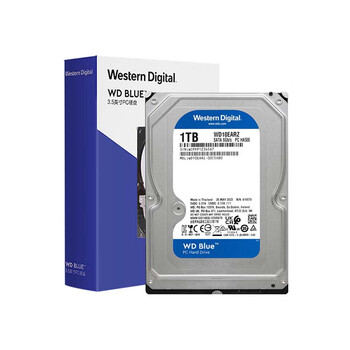 西部数据（WD）1TB 台式机机械硬盘 WD Blue 西数蓝盘3.5英寸 5400转64MB SATA CMR垂直DIY装机电脑硬盘 WD10EARZ