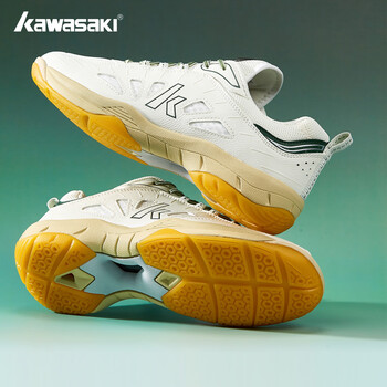 川崎（KAWASAKI）羽毛球鞋男女款减震耐磨运动鞋熊猫B3327 牛油果绿 43