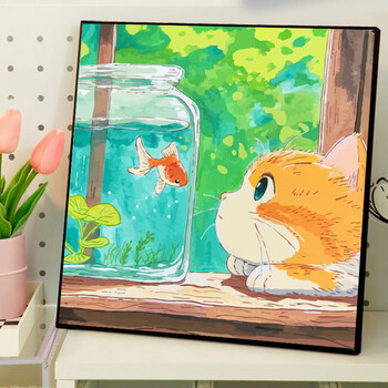 油彩画　猫 019db415a761e75942444c57b98acd