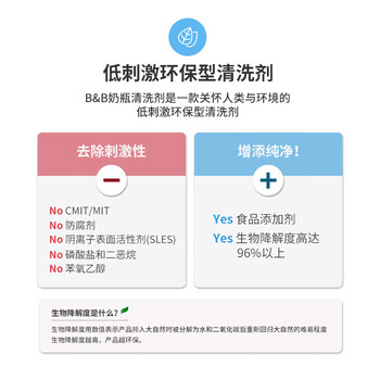 保宁B&B母婴洗护去水垢果蔬清洗泡沫500ml*2瓶装 婴儿宝宝奶瓶清洁剂