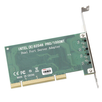 魔羯（MOGE）PCI千兆网卡双口Intel82546芯片有线网卡台式机内置卡PCI服务器2口网卡 MC1810