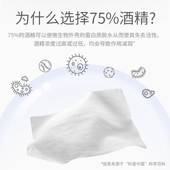 DEEYEO75%酒精湿巾10抽*30包 杀菌湿纸巾卫生便携小包装