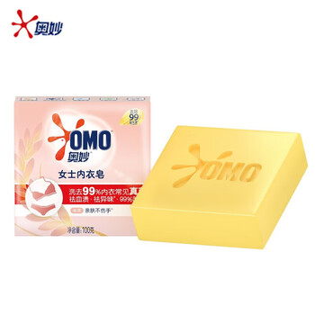 奥妙（OMO）米萃内衣皂100G X2块 + 日棉245mm18片装 卫生巾 X2包