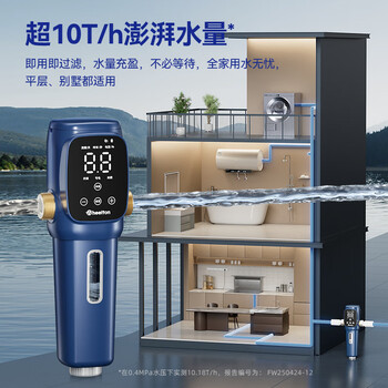 惠尔顿前置过滤器智能全自动清洗家用净水器10T/h全屋大流量防爆自来水入户反冲洗过滤器P0063PRO 惠尔顿前置过滤器智能全自动清洗家用净水器10T/h全屋大流量防爆自来水入户反冲洗过滤器P0063PRO