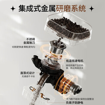 美的（Midea）【行业爆款】意式半自动咖啡机冷热双萃研磨一体机小型全自动家用送礼物磨豆机可打奶泡MA-GE5110