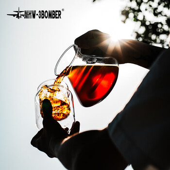 MHW-3BOMBER 轰炸机咖啡手冲咖啡壶 滴漏式咖啡器具 山丘玻璃分享壶600ml