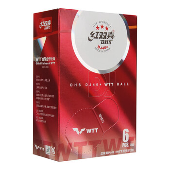红双喜DHS大赛乒乓球三星 3星赛顶DJ40+国际乒联WTT比赛用球 白色 红双喜DHS大赛乒乓球三星 3星赛顶DJ40+国际乒联WTT比赛用球 白色
