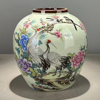 中国清時代豆青釉花瓶 清代豆青釉青花杂宝八仙图大花瓶一对- 祥远阁15608605504 - 祥远