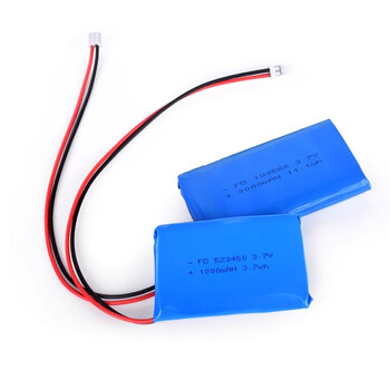 汇鑫茂 早教故事机适用火火兔可充电锂电池3.7V配件【G63  I6  】黑红插头（2个）