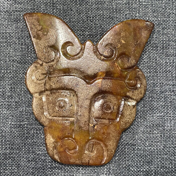 古玉 古代 翡翠 玉佩 雕刻 骨董 時代物 古玉 古代 翡翠 玉佩 雕刻 骨董 時代物 縄文時代後期 獣形勾玉 硬玉 軟玉