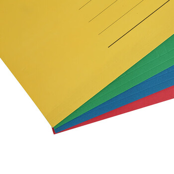 齐心【25个】黄色易查找吊挂夹文件夹 倒挂文件夹 A4纸质资料夹 A1812