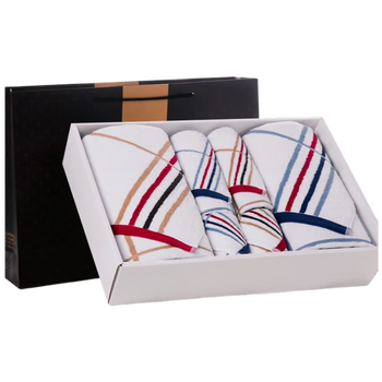 洁丽雅 6918六件套 毛巾礼盒浴巾套礼盒大红色婚庆回礼 商务6件套礼盒