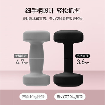 PROIRON普力艾 哑铃男士家用浸塑纯铁环保无味健身哑铃套装亚铃 7KG*2 PROIRON普力艾 哑铃男士家用浸塑纯铁环保无味健身哑铃套装亚铃 7KG*2