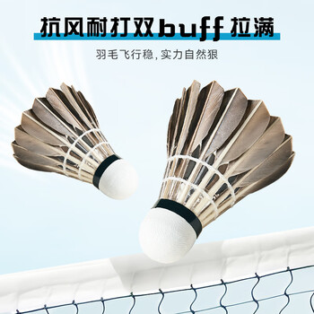 川崎（KAWASAKI）羽毛球熊猫川川9号耐打专业比赛训练用球10个装