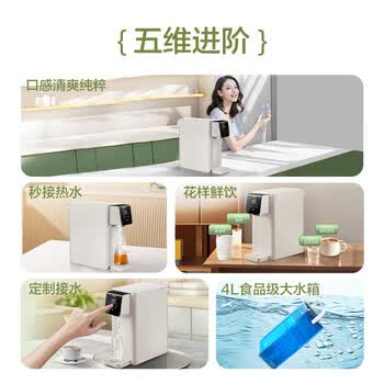 海尔（Haier）直饮机一体式速热 4L免安装 台式即热式便携饮水机 即热烧水壶饮水机HTS20-ZLX11
