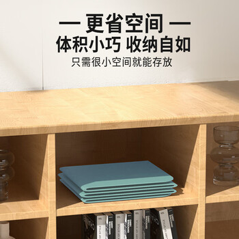 PROIRON普力艾 折叠瑜伽垫tpe便携防滑加厚学生午休垫男女健身减震地垫蓝