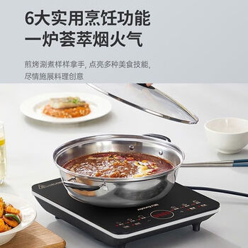 九阳电磁炉家用2200W大功率多功能大面板精确控温多防水防辐射电磁灶 C22S-N851
