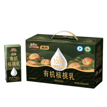 三只松鼠有机核桃乳250ml*10盒植物蛋白饮料营养早餐整箱学生节日送礼