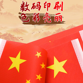 格立特（gelite）送36贴纸 中国国庆小国旗手持小红旗手摇旗杆小五星红旗帜7号25面带杆20*30cm小旗子氛围儿童手拿