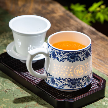 青花 玲瓏盃 茶盃 青花玲珑杯价格报价行情- 京东