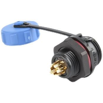 正鑫远 航空插头面板安装后螺母插头 插头后螺母座ip68防水阻燃sp13-2芯后螺母（13A) 整套（5个)