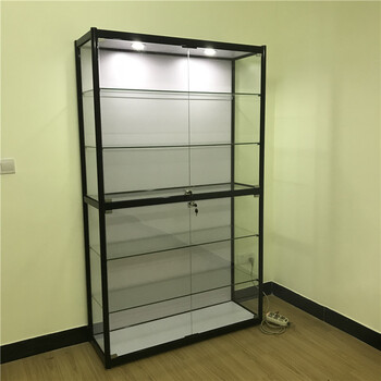 防尘家用透明玻璃陈列柜高达动漫模型展柜 120*40*200钢化玻璃门锁
