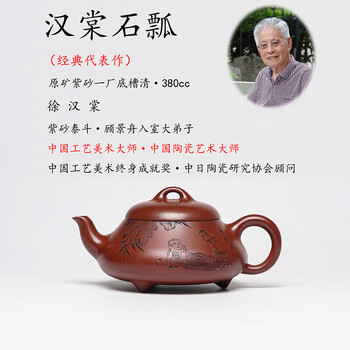【蔵出し】徐漢棠製 紫砂壺 朱泥 中国茶器 骨董 茶道具（宜興／ジョカントウ） 蔵出し】徐漢棠製 紫砂壺 朱泥 中国茶器 骨董 茶道具（宜興