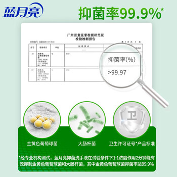 蓝月亮 洗手液 抑菌芦荟【洗手液500G*1瓶+补充装*1】滋润不拔干 共2斤