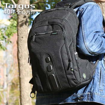 TARGUS泰格斯双肩电脑包15.6英寸商务背包轻便书包笔记本包潮流 黑 013