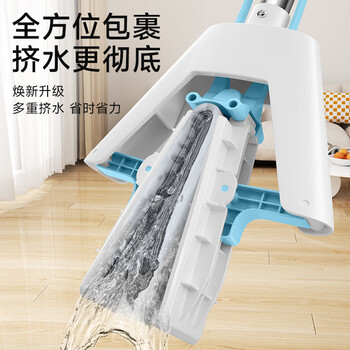 五月花海绵拖把28cm2棉头家用一拖净免手洗胶棉吸水拖布拖地墩布