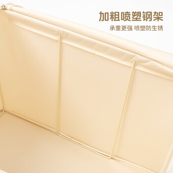 ANCHOW 折叠衣物布艺收纳盒 整理储物箱 视窗型折叠收纳箱 66L AJ305