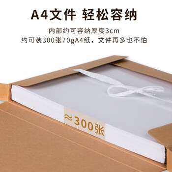 晨信加厚牛皮纸档案盒无酸纸资料盒文件收纳盒可定制 进口无酸纸4cm【10只】	
