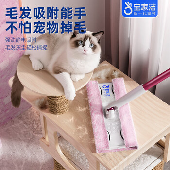 宝家洁平板拖把25.5cm配4包杆长125cm静电拖把XN02静电除尘扫灰神器 宝家洁平板拖把25.5cm配4包杆长125cm静电拖把XN02静电除尘扫灰神器