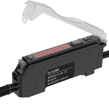 凯元达 双数显光纤放大器光纤传感器探头FS-N18N对射反射光电感应开关24v 双数显款-NPN型