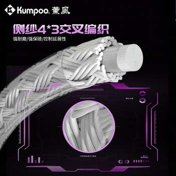薰风（KUMPOO）新款羽毛球线熏风高弹耐高磅多色可选尼龙耐磨羽线 JS-65粉色