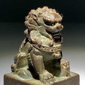 铜狮子印章图片- 京东